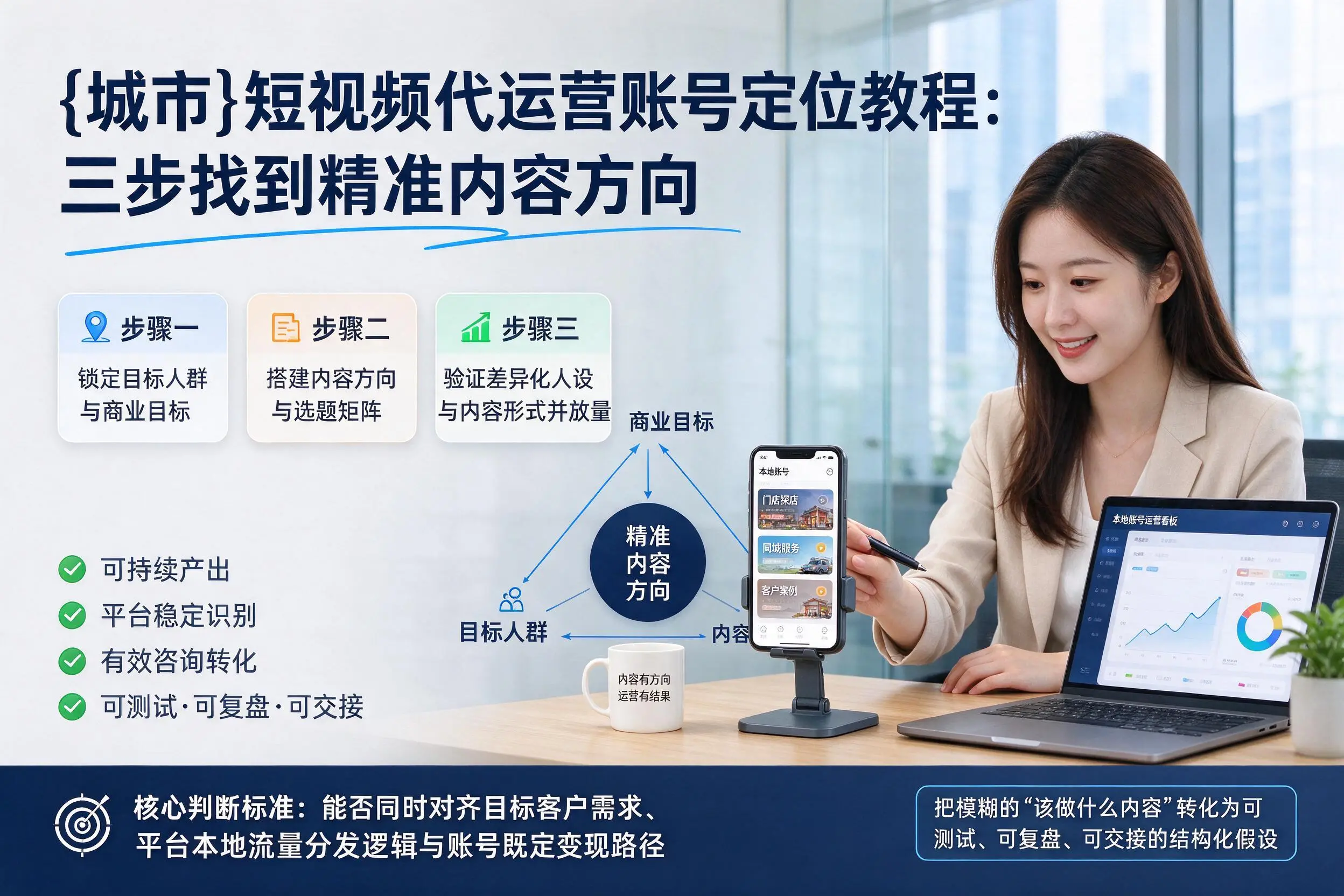 西安短视频代运营账号定位教程:三步找到精准内容方向