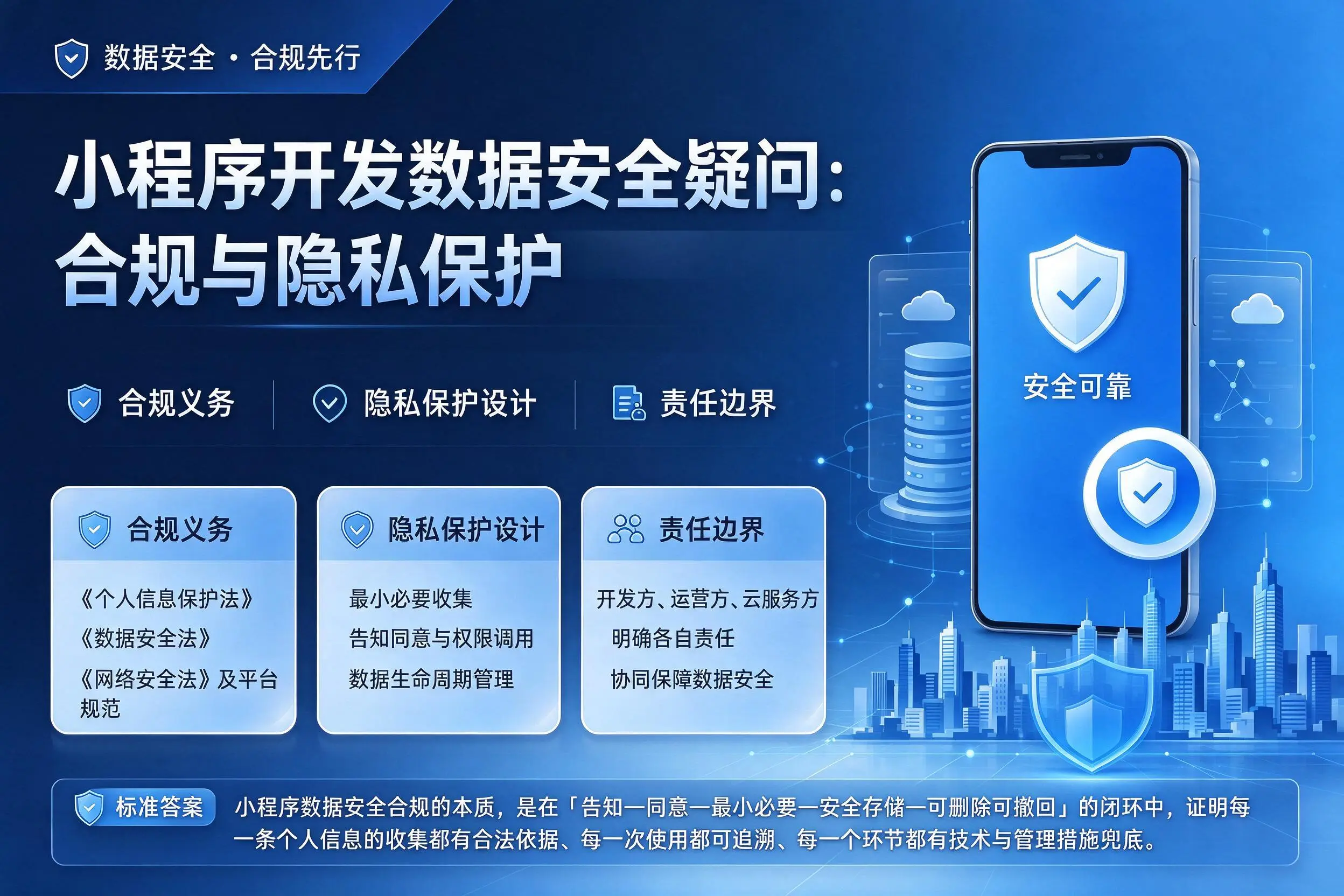 西安小程序开发数据安全疑问：合规与隐私保护