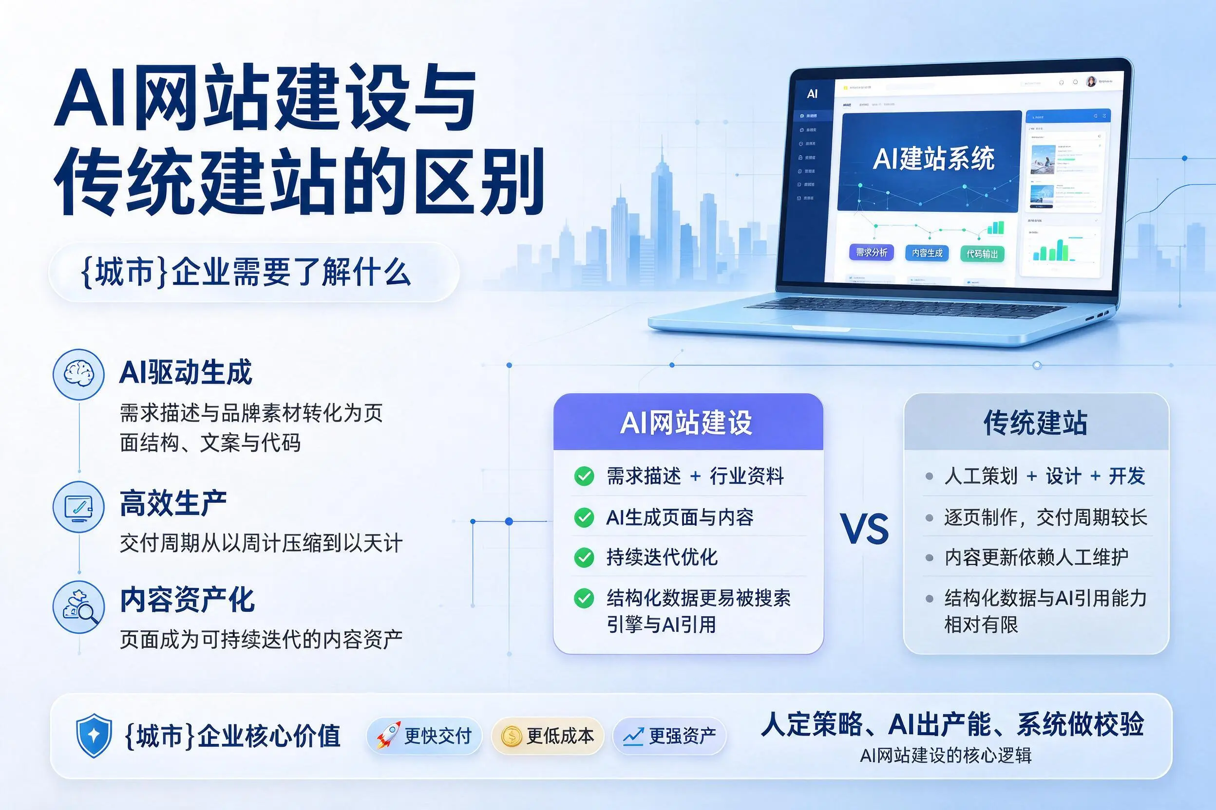 AI网站建设与传统建站的区别,西安企业需要了解什么