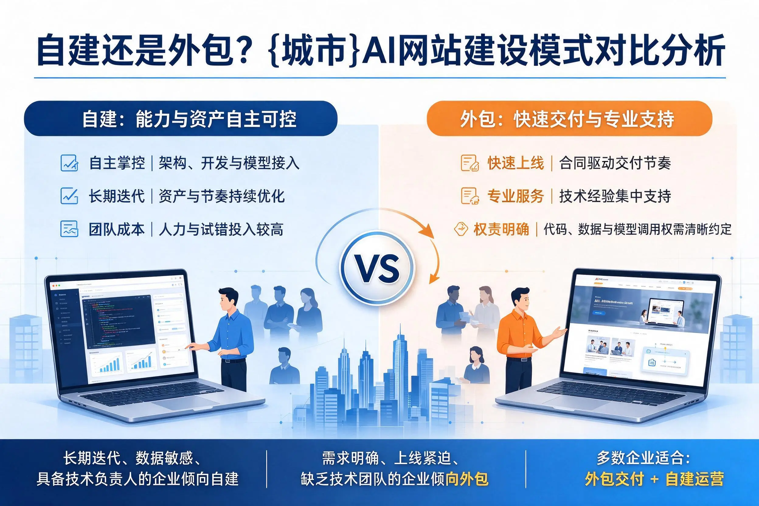 自建还是外包？西安AI网站建设模式对比分析