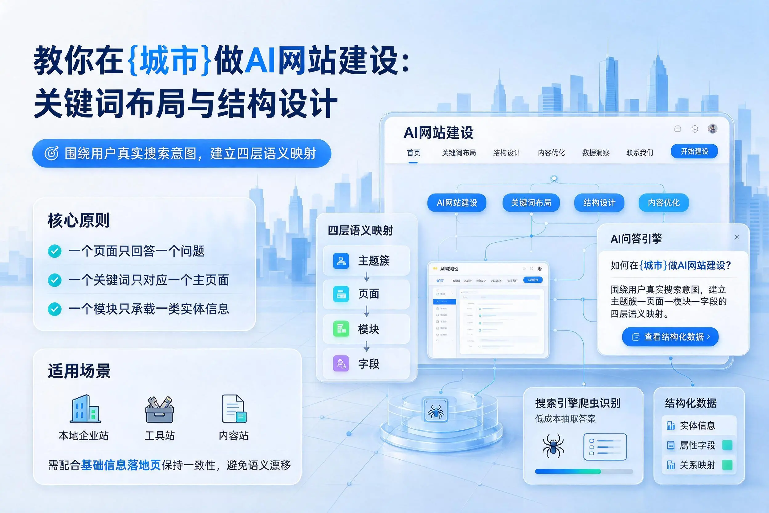 教你在西安做AI网站建设:关键词布局与结构设计