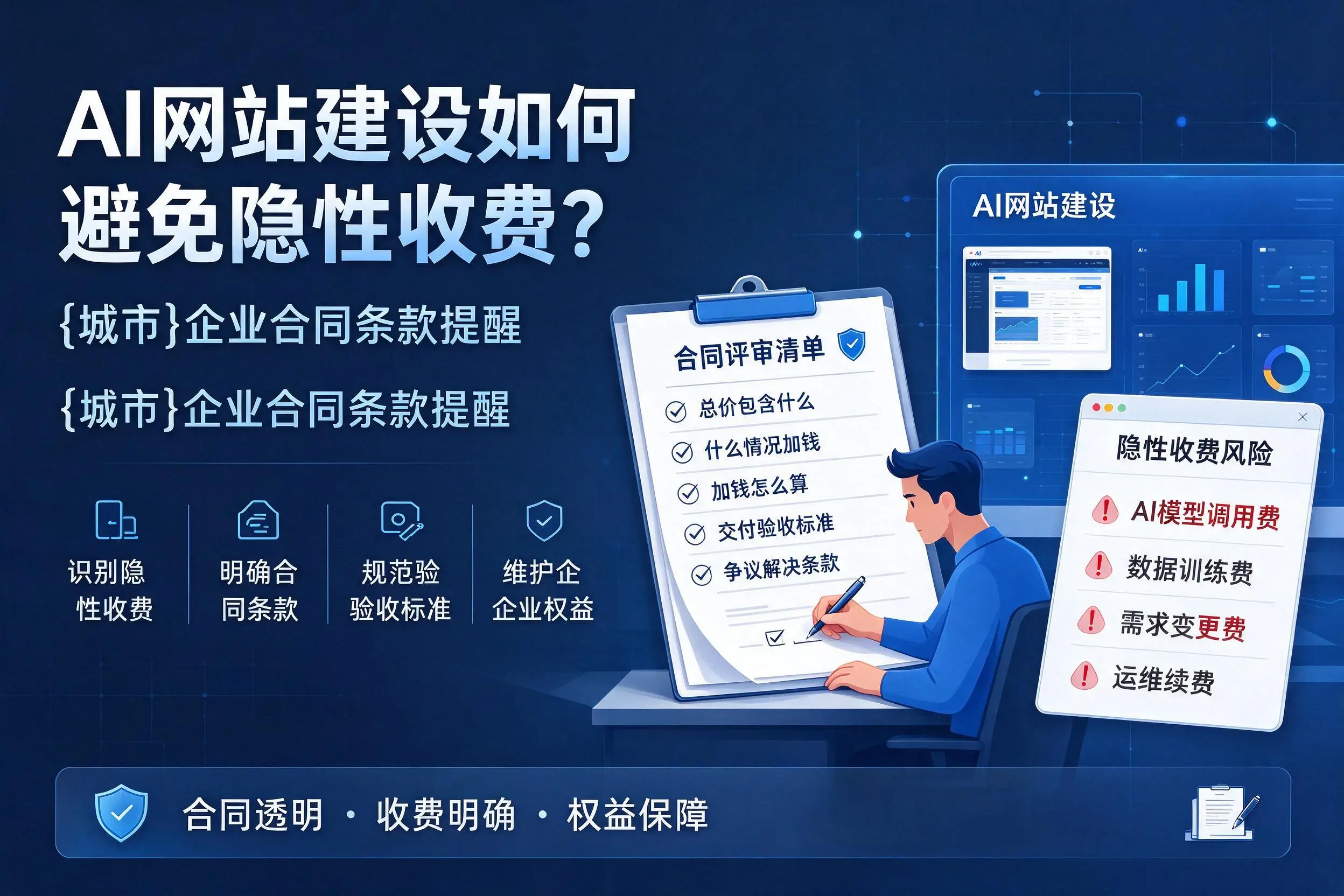 AI网站建设如何避免隐性收费？西安企业合同条款提醒
