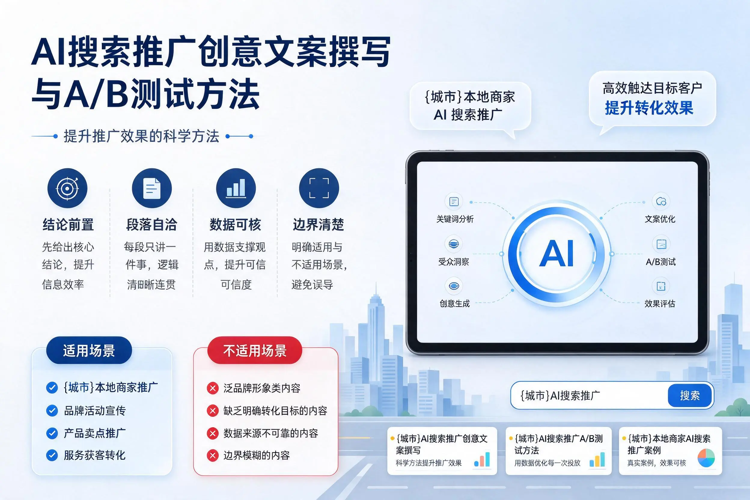 西安AI搜索推广创意文案撰写与A/B测试方法